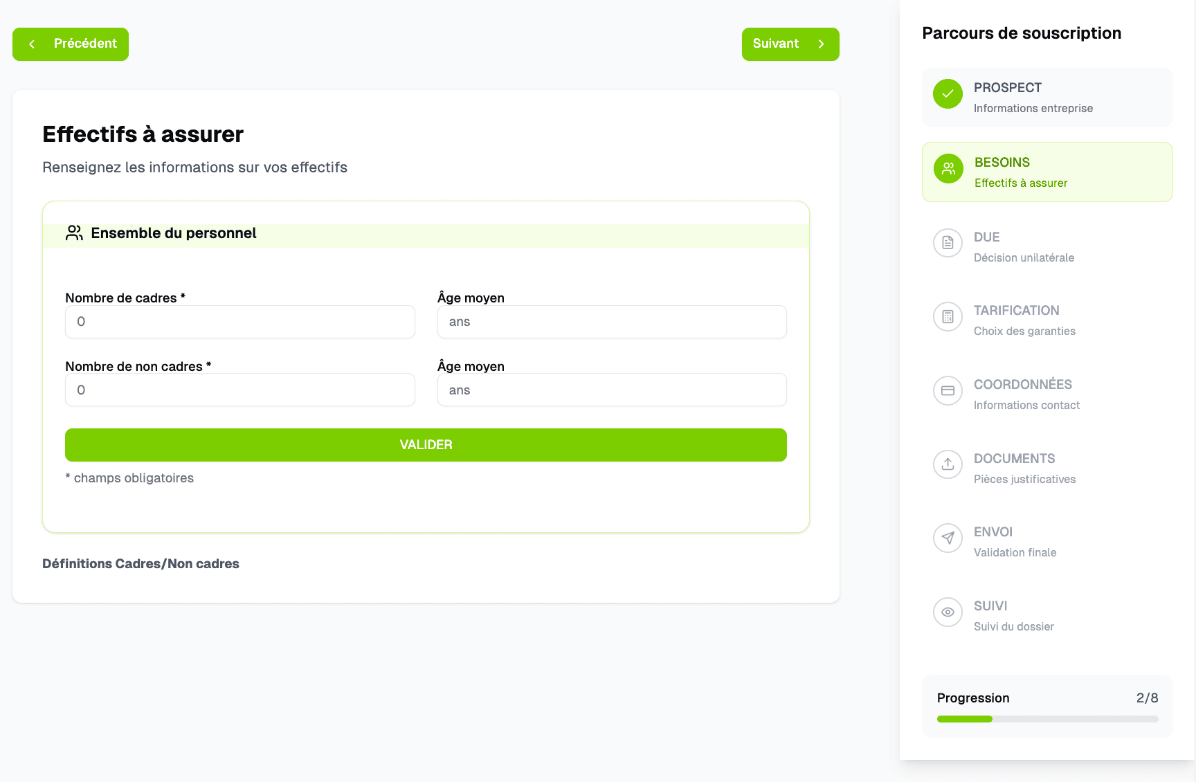 assurance santé parcours de souscription