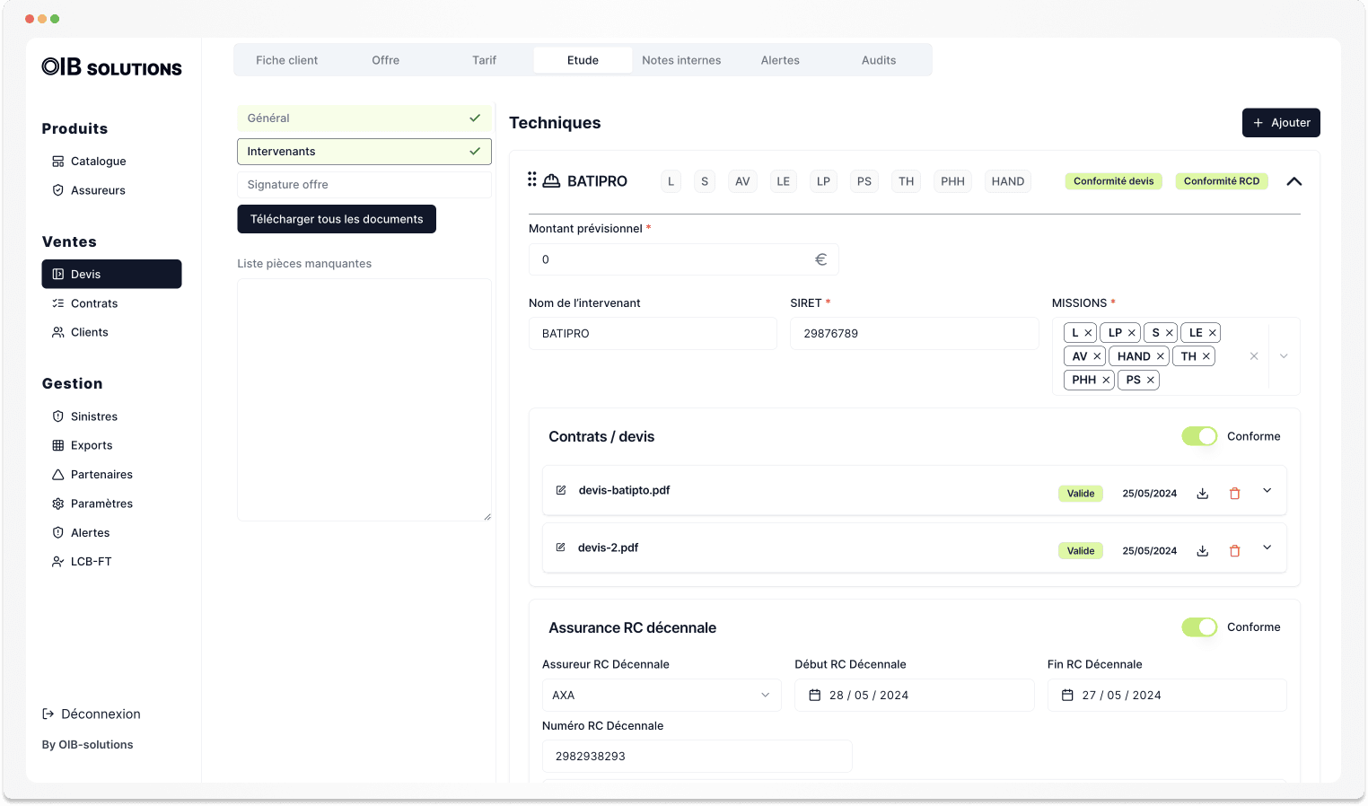 dommages ouvrage oib solutions