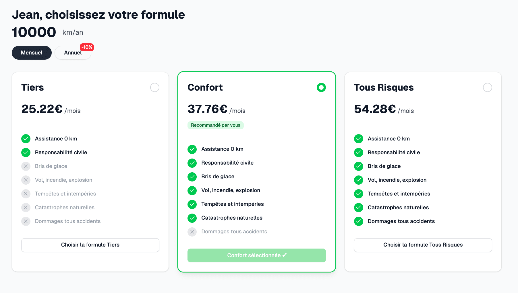 exemple assurance souscription auto