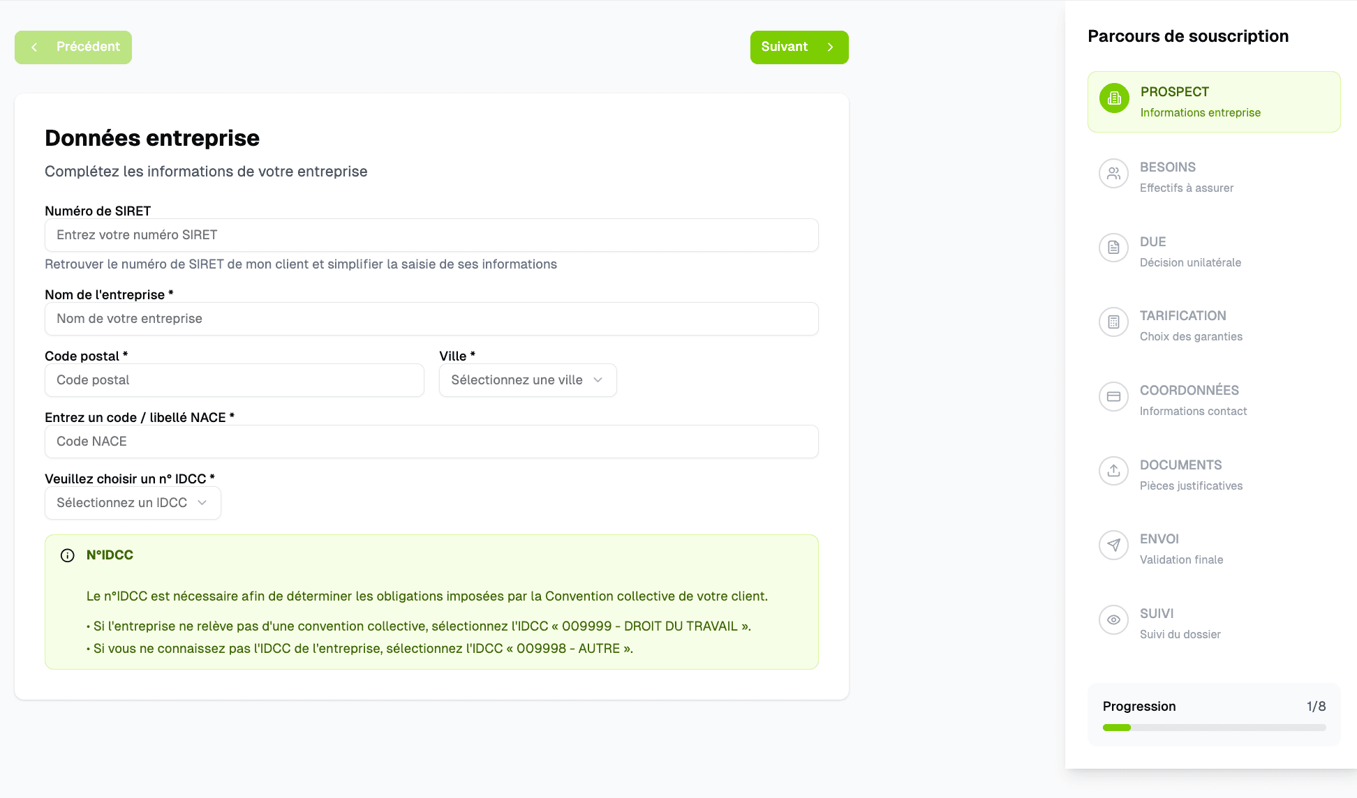 parcours souscription santé